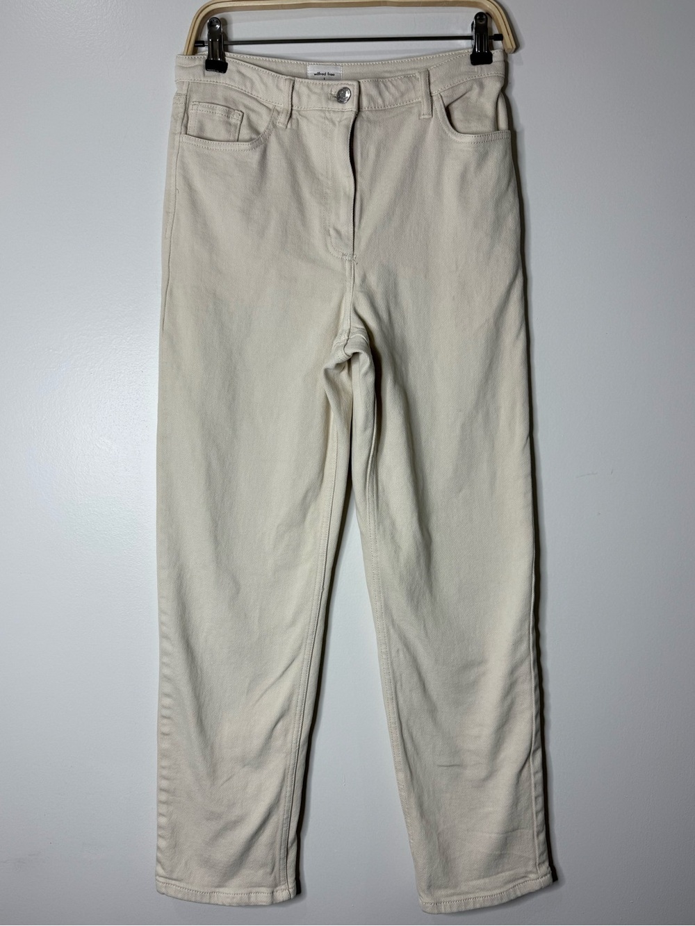 Wilfred Free Cream Straight-Leg Pants Size 6